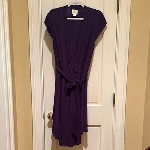 Maeve Deep Purple High Low Dress Anthropologie